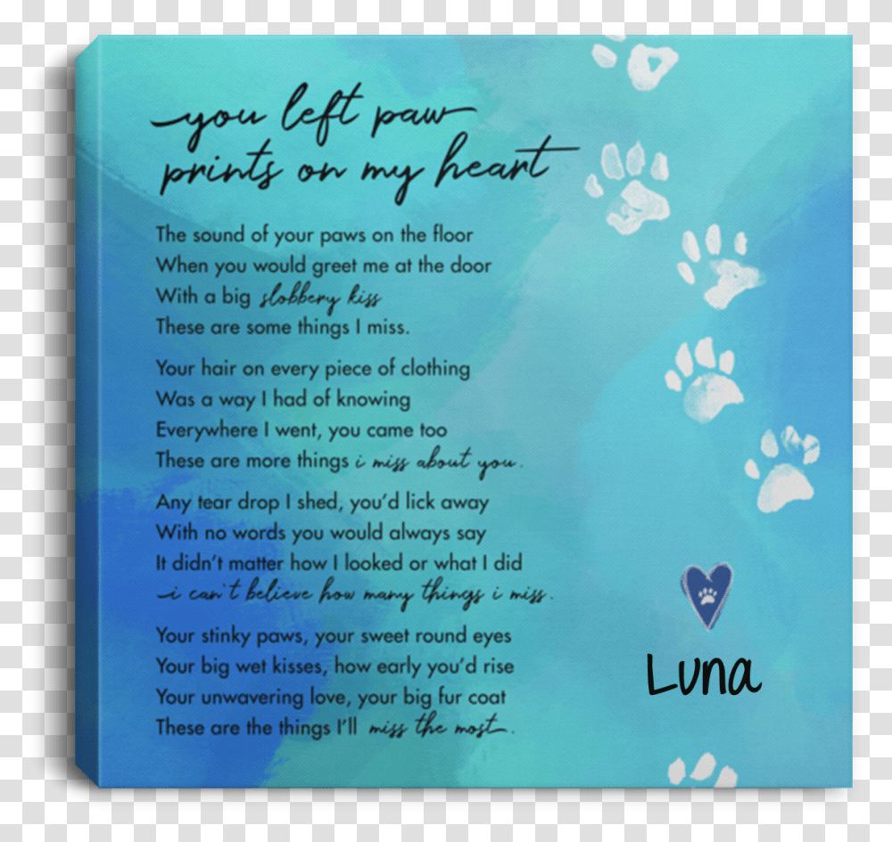 Dog Paw Prints On My Heart, Flyer, Poster, Paper Transparent Png