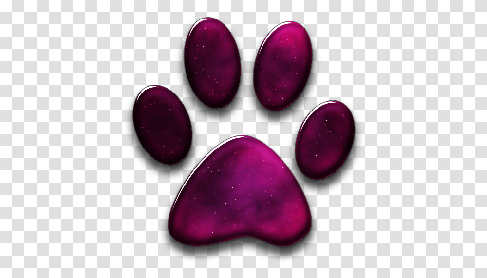 Dog Paw Prints, Plant, Heart, Purple, Cushion Transparent Png