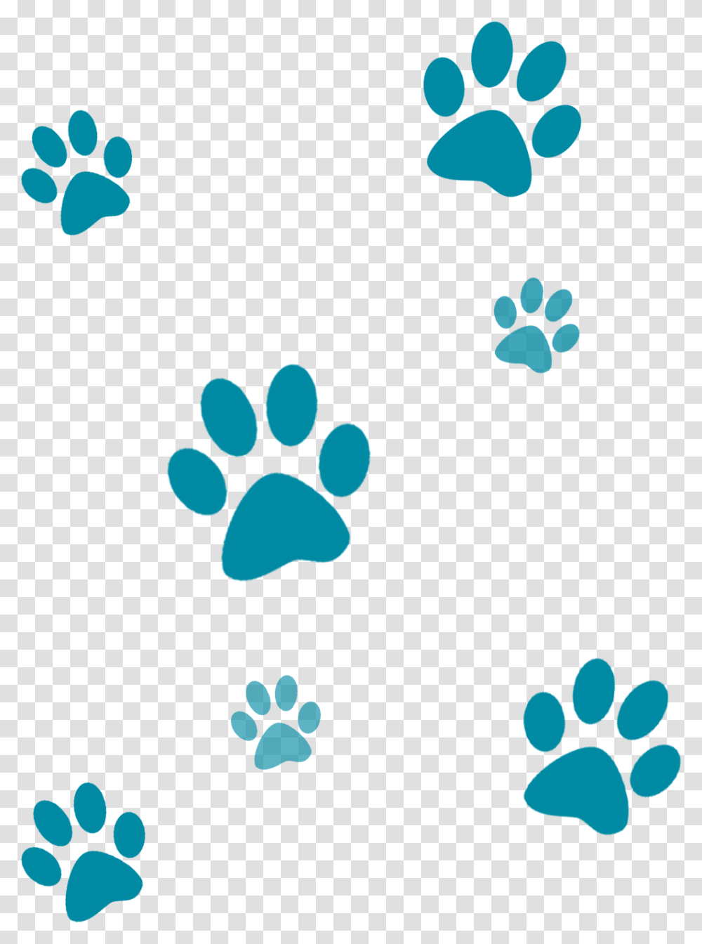Dog Paw Prints Teal Paw Prints Background, Logo, Trademark Transparent Png