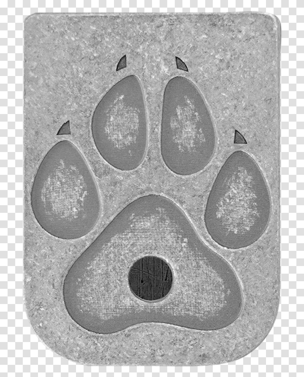 Dog Paw Stainless Steel Rugged Finish Mag Plate Drop, Hole, Grain, Vegetable, Food Transparent Png