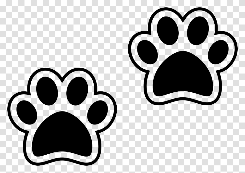 Dog Pawprints Icon Free Download, Stencil, Footprint, Hook, Claw Transparent Png