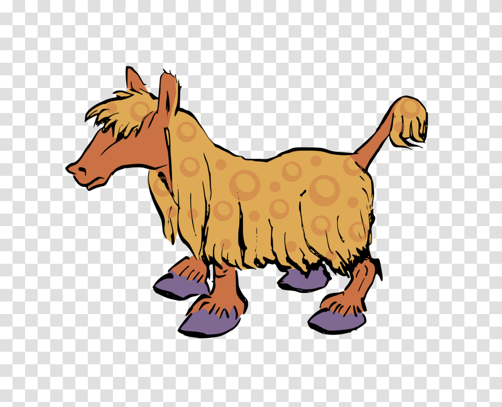 Dog Pony Horse Cattle Cartoon, Mammal, Animal, Goat, Mountain Goat Transparent Png