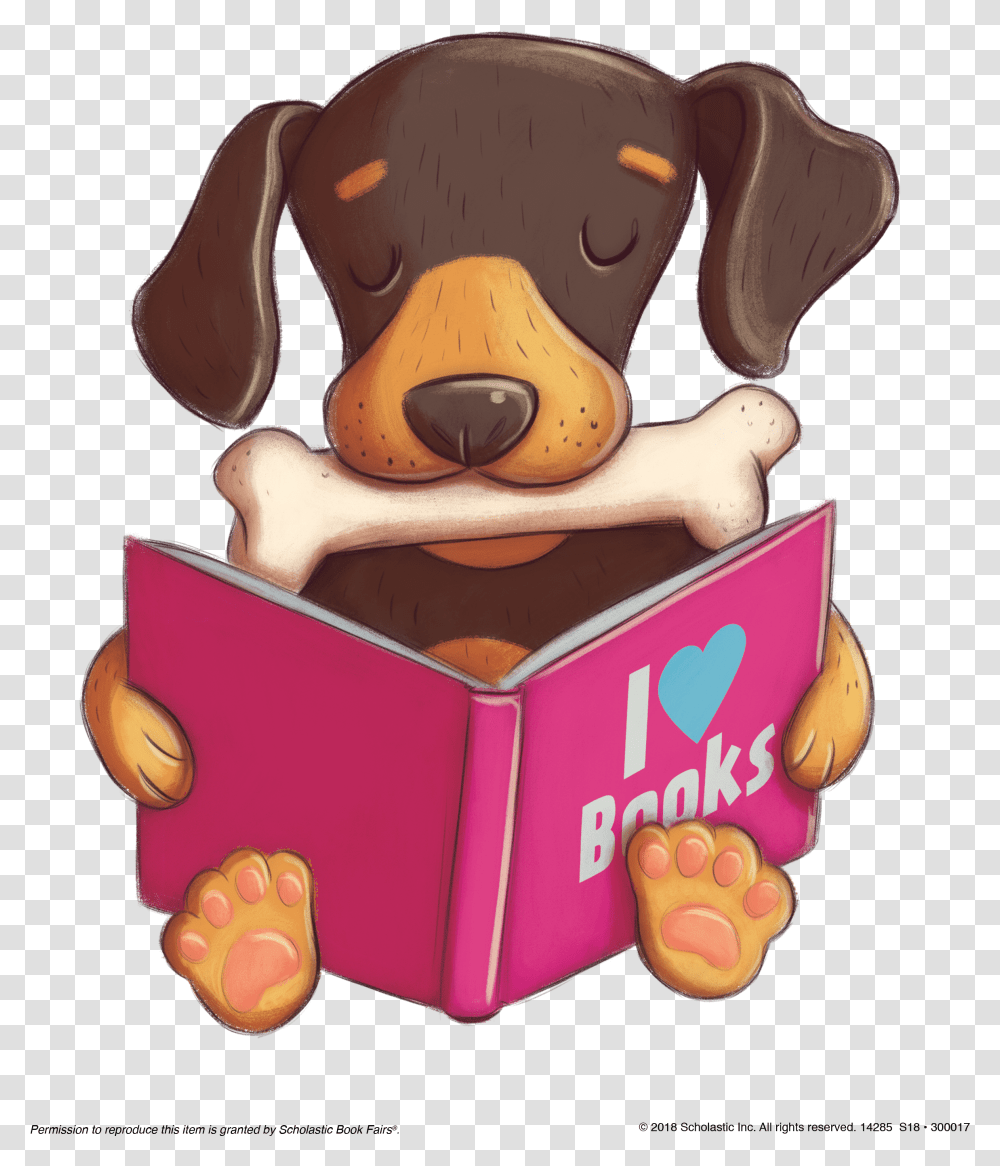 Dog Reading Book Clipart Clip Art Freeuse Download Paws For Books Scholastic Book Fair Transparent Png