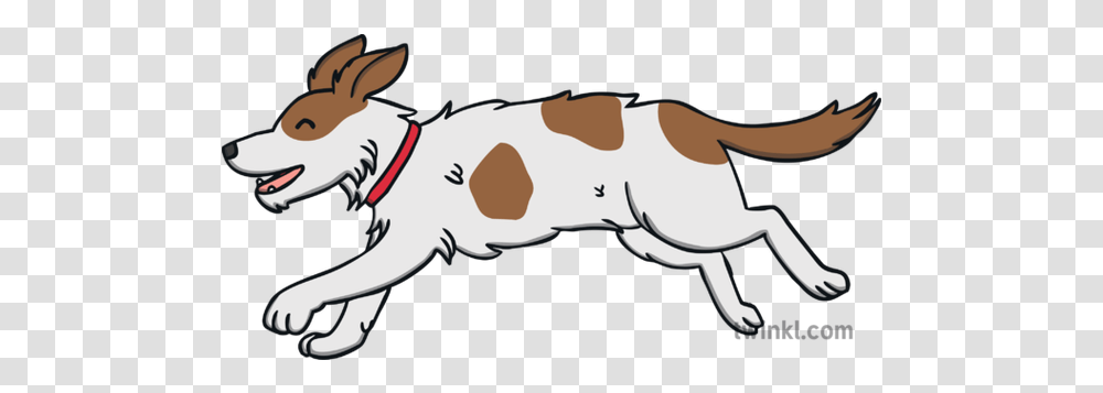 Dog Running Illustration Twinkl Animal Figure, Cow, Cattle, Mammal, Dairy Cow Transparent Png