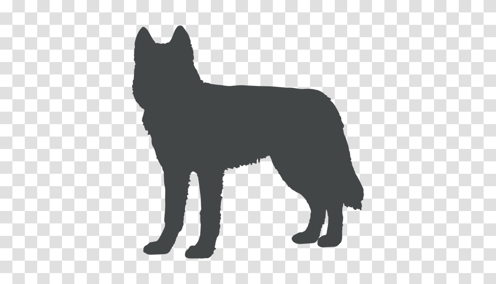 Dog Silhouette Posing Ears Up, Mammal, Animal, Black Cat, Pet Transparent Png