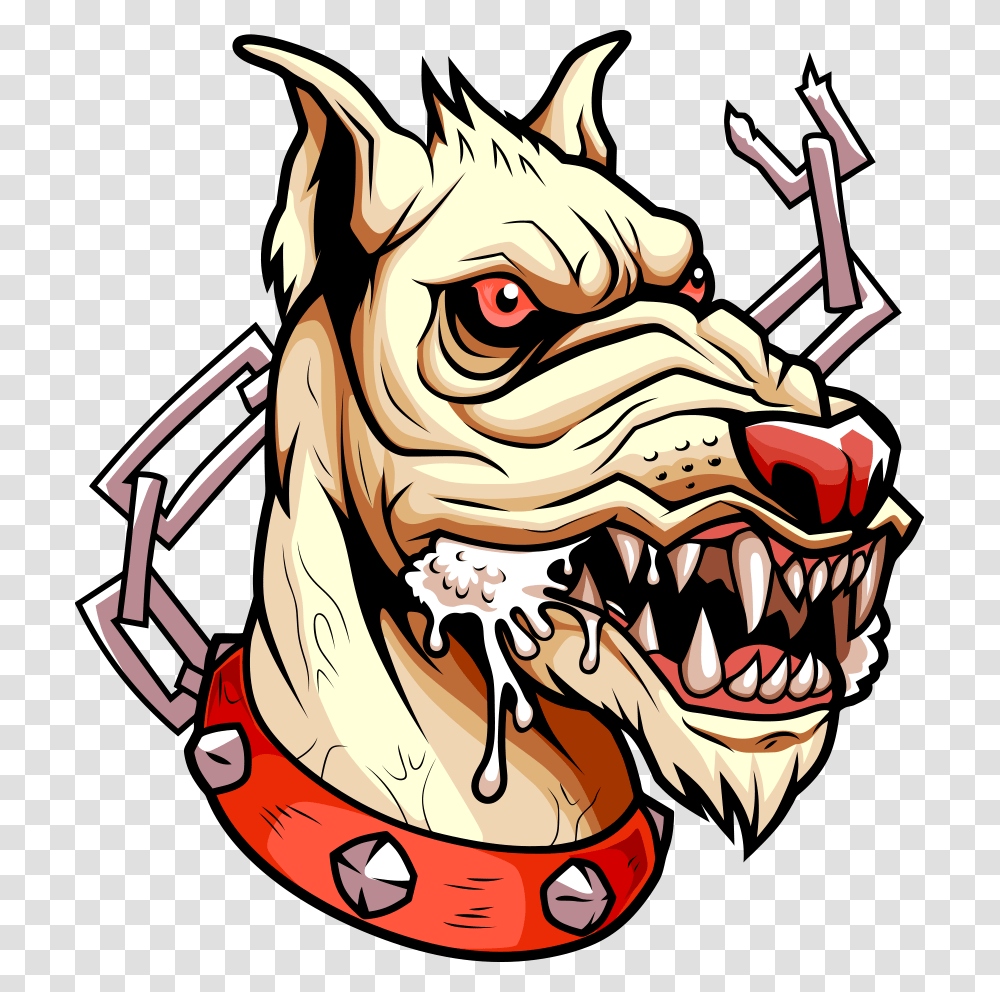 Dog Tag Clipart Angry Cartoon Aggressive Dog, Teeth, Mouth, Halloween Transparent Png