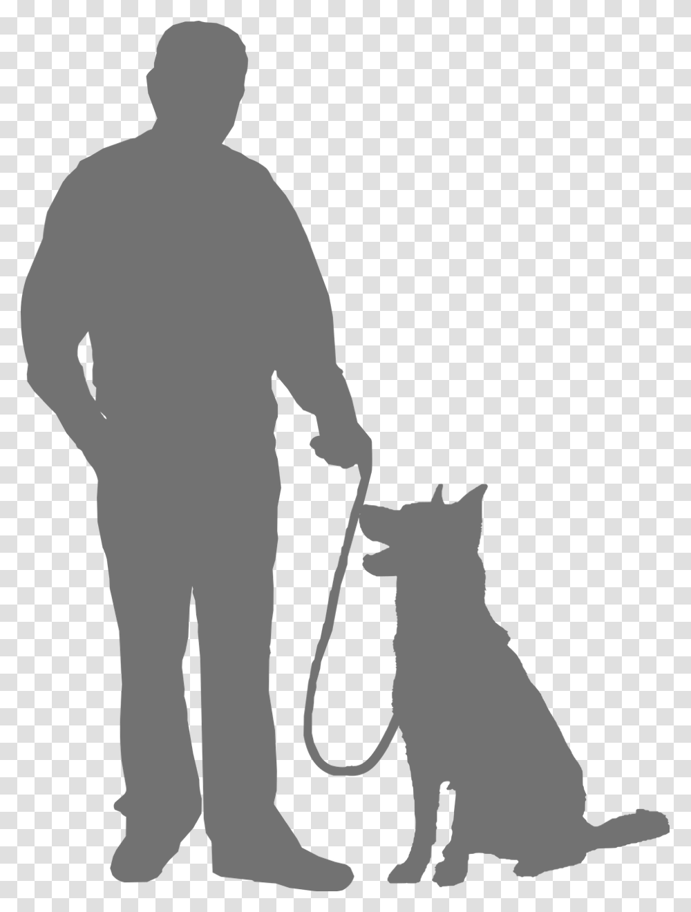 Dog Walker Man And Dog Silhouette, Mammal, Animal Transparent Png