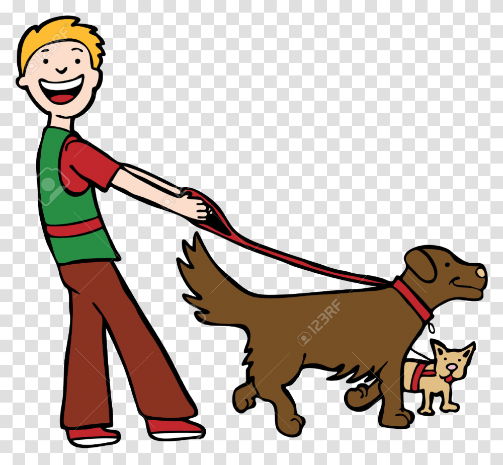 Dog Walking Man Clipart Free Best Man Walking Dog Clipart, Leash, Pet, Animal Transparent Png