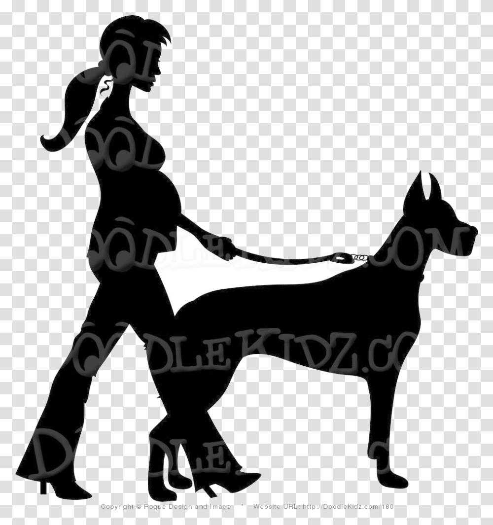 Dog Walking Man Silhouette At Free For Personal Dog Walking Clip Art, Human, Mammal, Animal, Horse Transparent Png