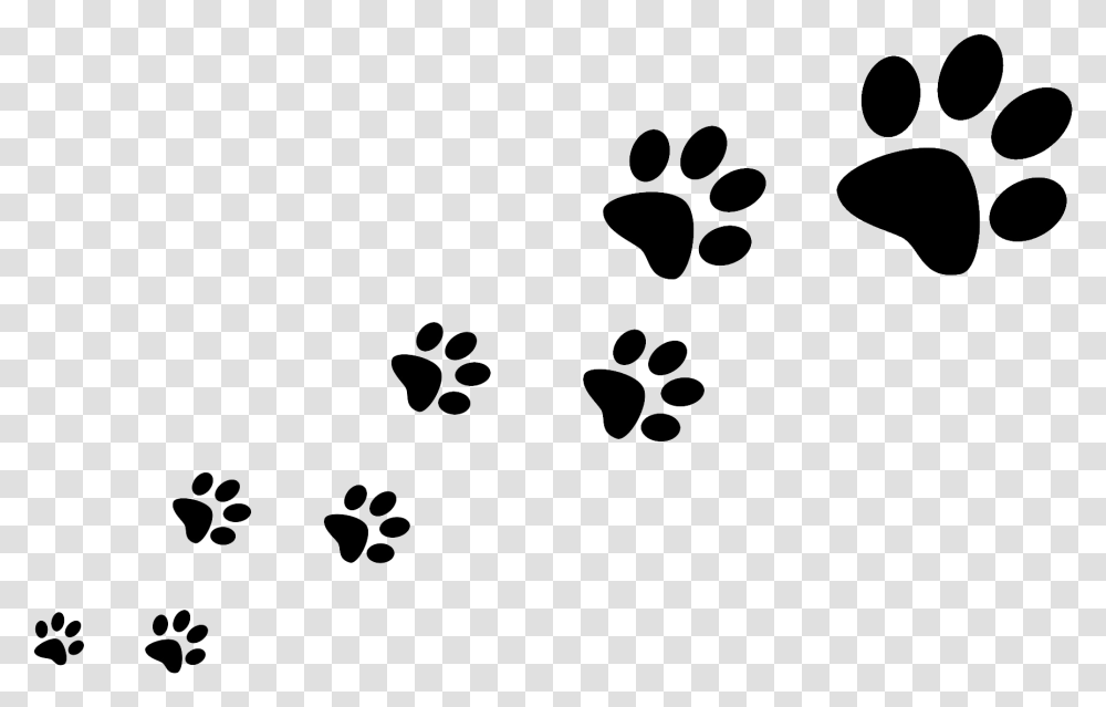 Dog Walking Pet Sitting Cat Trail Of Paw Prints, Pattern, Fractal, Ornament, Stencil Transparent Png