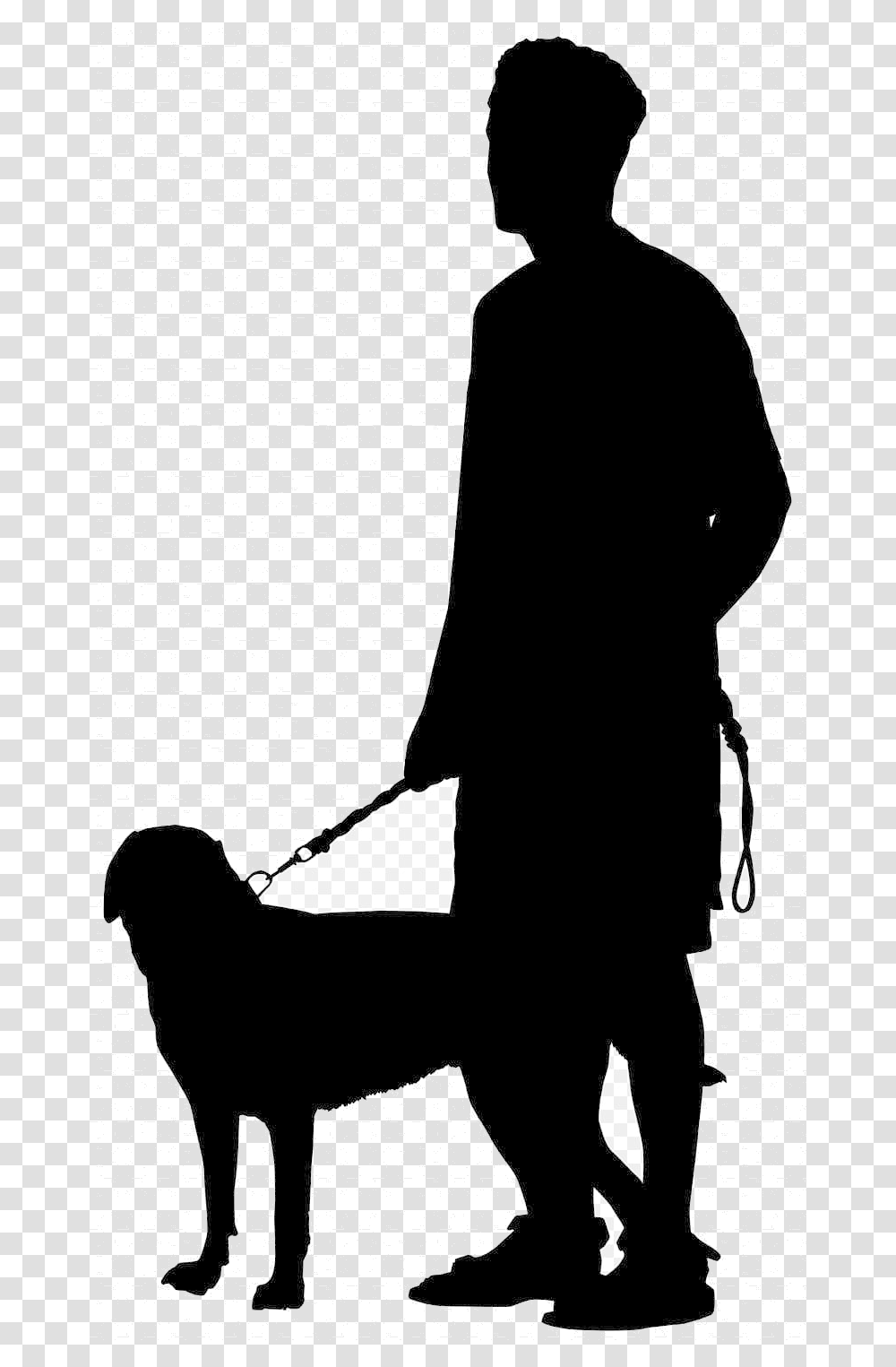 Dog Walking Silhouette Man With Background Background Dog Silhouette, Person, Beverage, Alcohol, Sitting Transparent Png