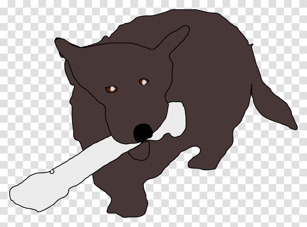 Dog With Bone Clip Arts, Wolf, Mammal, Animal, Person Transparent Png
