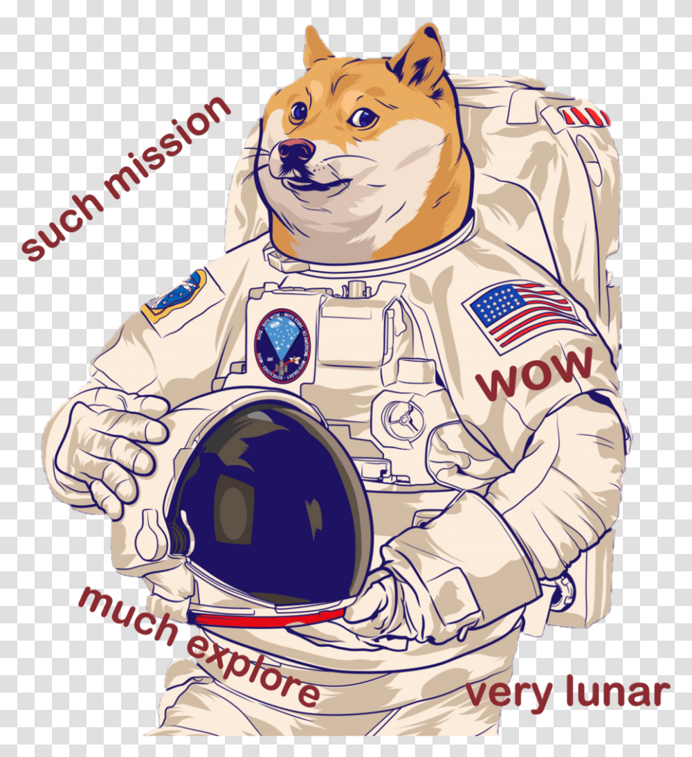 Doge Pop Art Astronaut, Person, Human Transparent Png