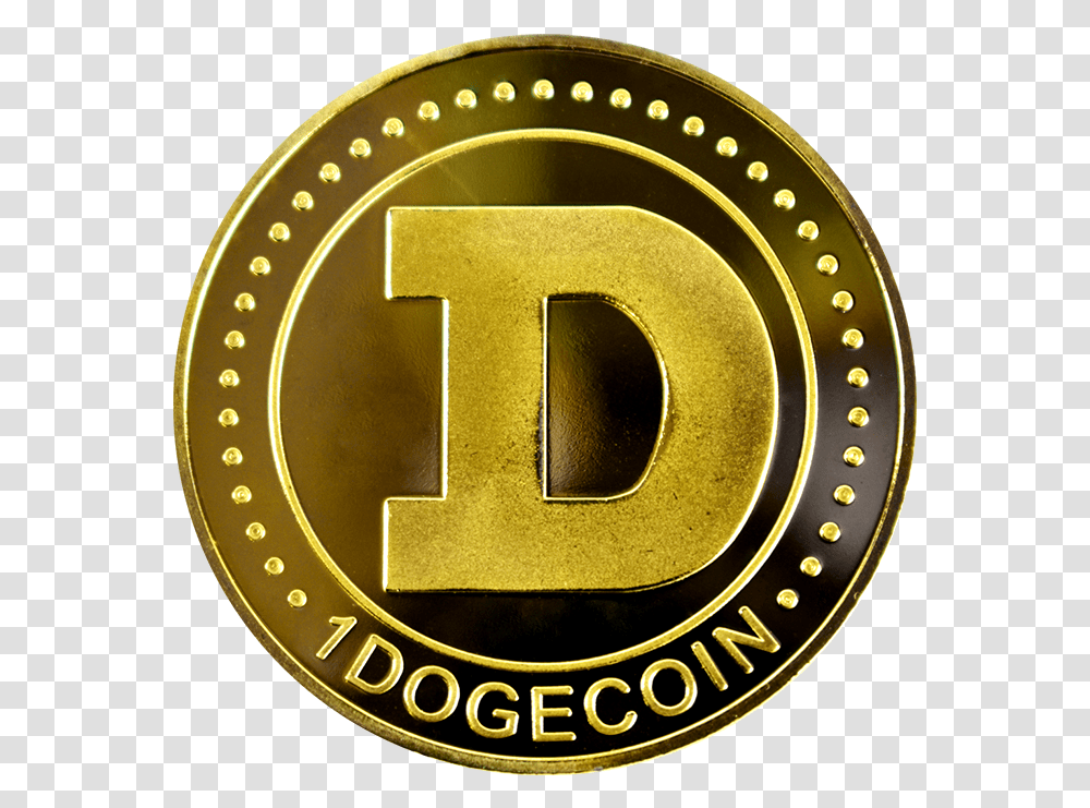 Dogecoin Collector's Coin Gold Slim Pizza Beeria, Text, Number, Symbol, Money Transparent Png