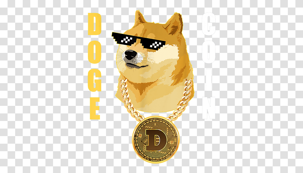 Dogecoin Doge Coin Shiba Inu Meme Crypto Puzzle Dogecoin Art, Gold, Animal, Mammal, Trophy Transparent Png