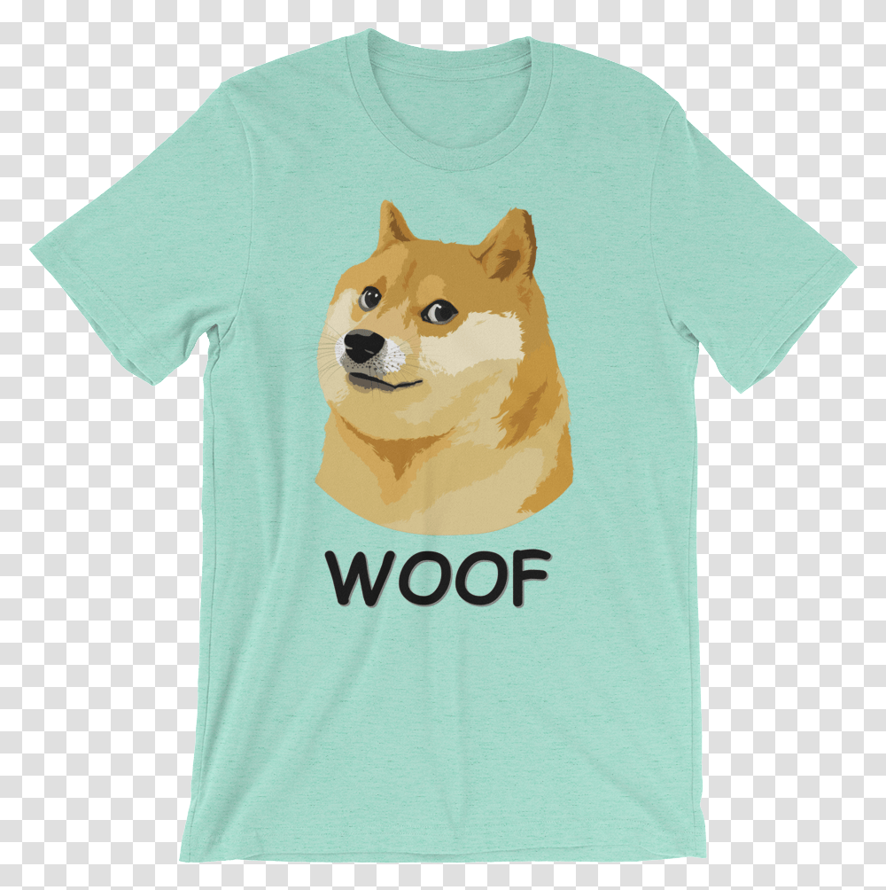 Dogecoin Doge Woof T Cartoon Doge, Clothing, Apparel, T-Shirt, Pet Transparent Png