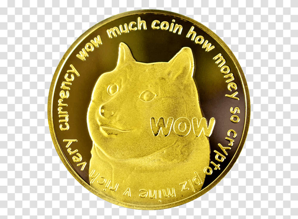 Dogecoin Gold Collectors Coin Coin, Money, Birthday Cake, Dessert, Food Transparent Png
