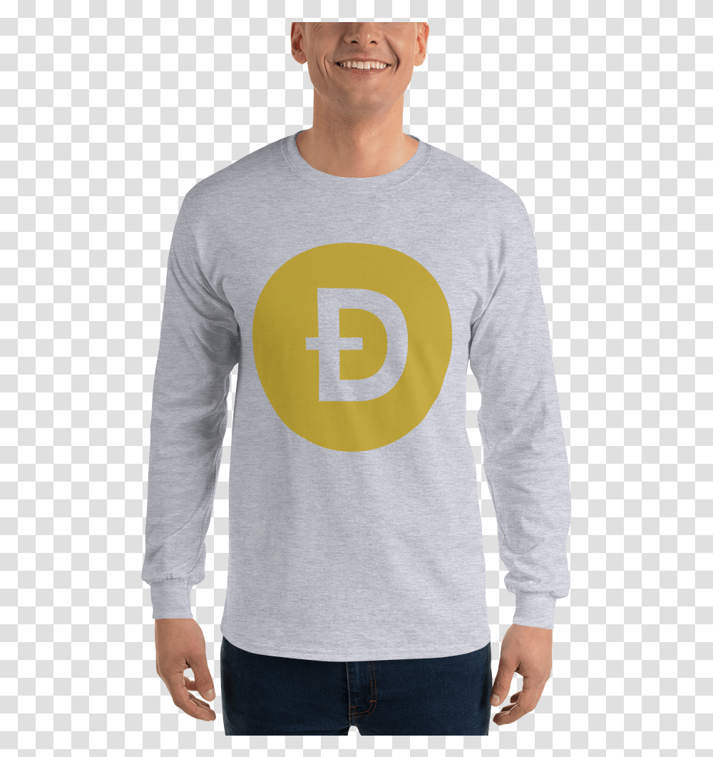 Dogecoin Long Sleeve T Shirt Greenville The Crow's Nest, Apparel, Person, Human Transparent Png