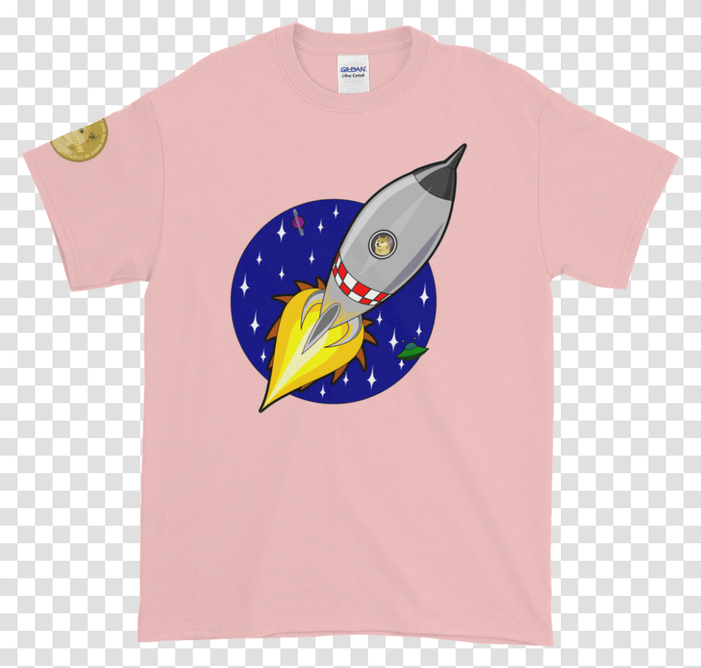Dogecoin So Rocket T Shirt Space Rocket Clipart, Apparel, T-Shirt, Sleeve Transparent Png