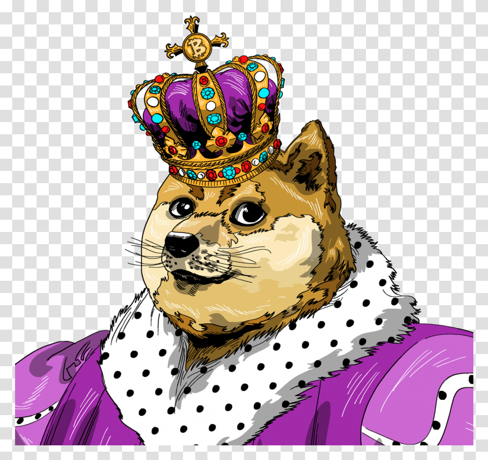Dogelord Cryptocurrency Apparel - Dogelordcom Doge Wearing A Crown, Texture, Wedding Cake, Accessories, Clothing Transparent Png