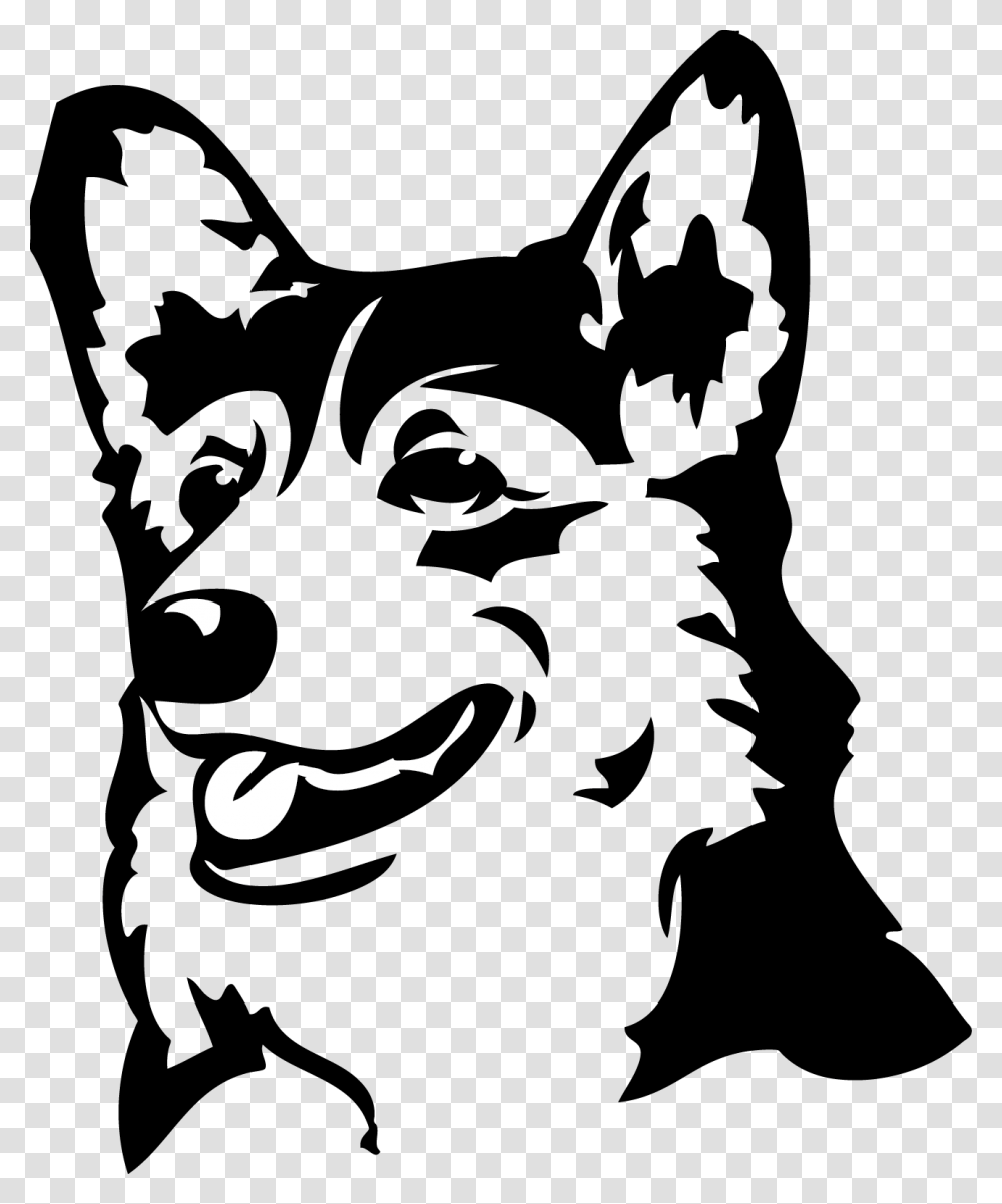 Doggie Corgi Cricut Dogs, Stencil Transparent Png