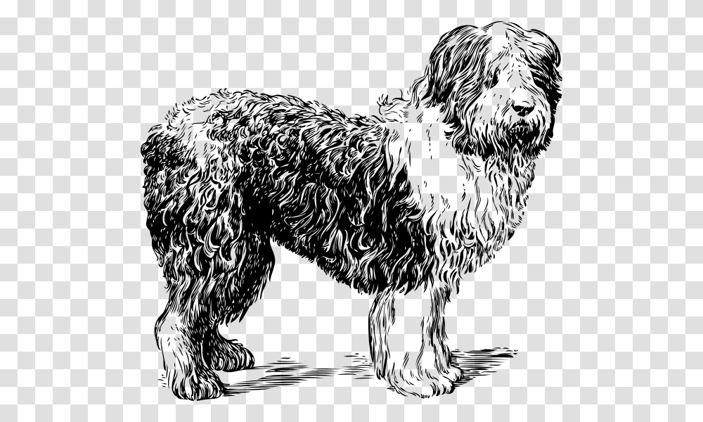 Dogs Clipart Black And White Sheep Dog Clipart Black And White, Canine, Mammal, Animal, Pet Transparent Png