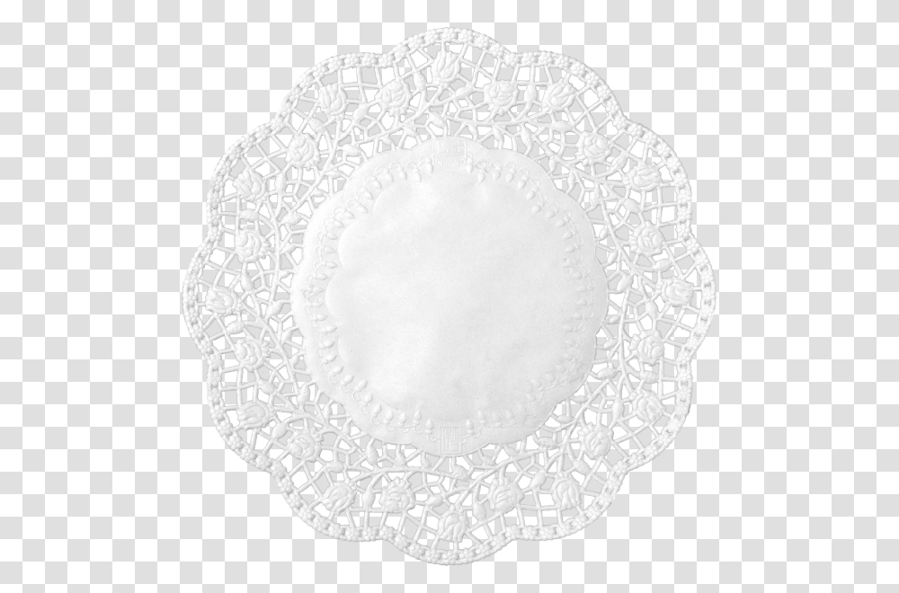 Doilies Rose White, Lace, Rug Transparent Png