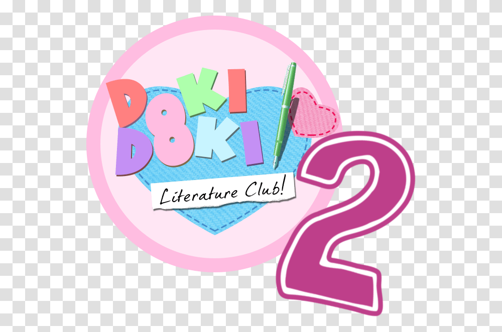 Doki Doki Literature Club Logo, Purple, Number Transparent Png
