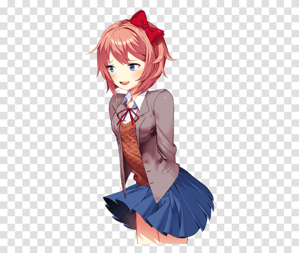 Doki Doki Literature Club Thicv, Manga, Comics, Book, Person Transparent Png