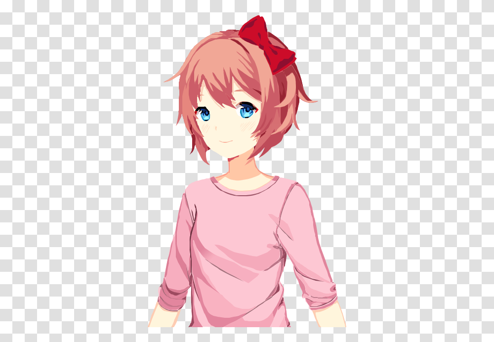 Doki Literature Club Anime Character Background, Sleeve, Clothing, Apparel, Person Transparent Png