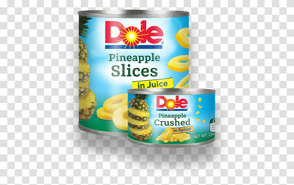 Dole Pineapple Slices, Canned Goods, Aluminium, Food, Tin Transparent Png