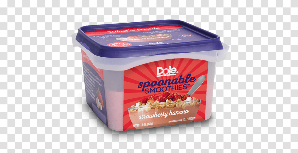 Dole Spoonable Smoothies, Box, Food, Yogurt, Dessert Transparent Png