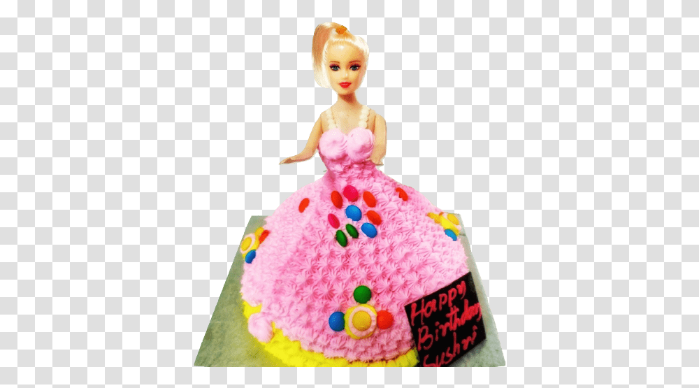 Doll Cake Barbie Doll Cake Birthday Cake, Dessert, Food, Toy, Figurine Transparent Png
