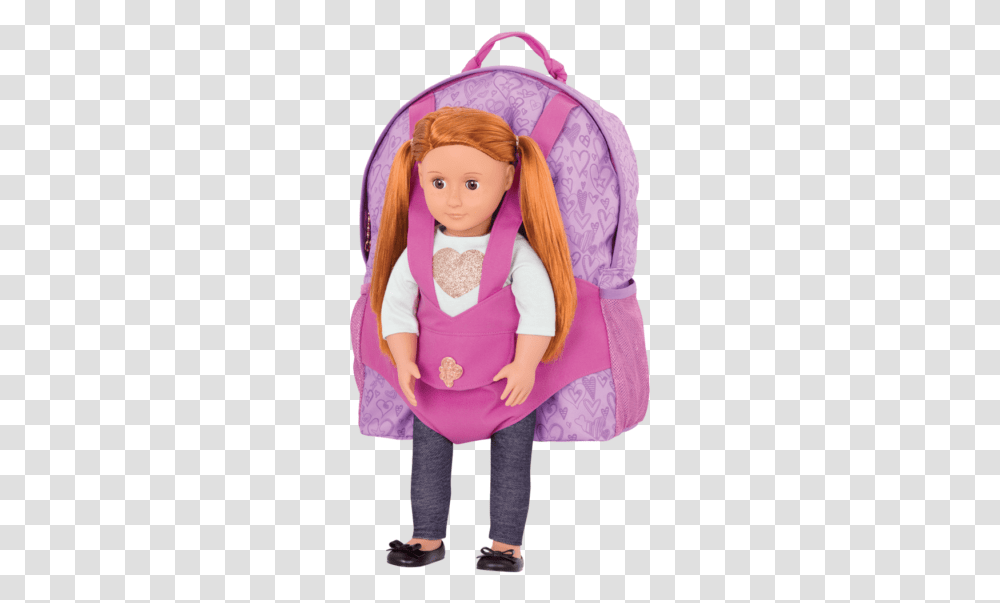 Doll Carrier Backpack Our Generation Backpacks, Toy, Person, Human, Shoe Transparent Png
