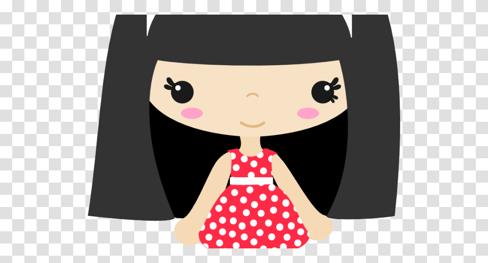 Doll Clipart Graduation Girl Black Hair Clipart, Texture, Polka Dot, Label Transparent Png