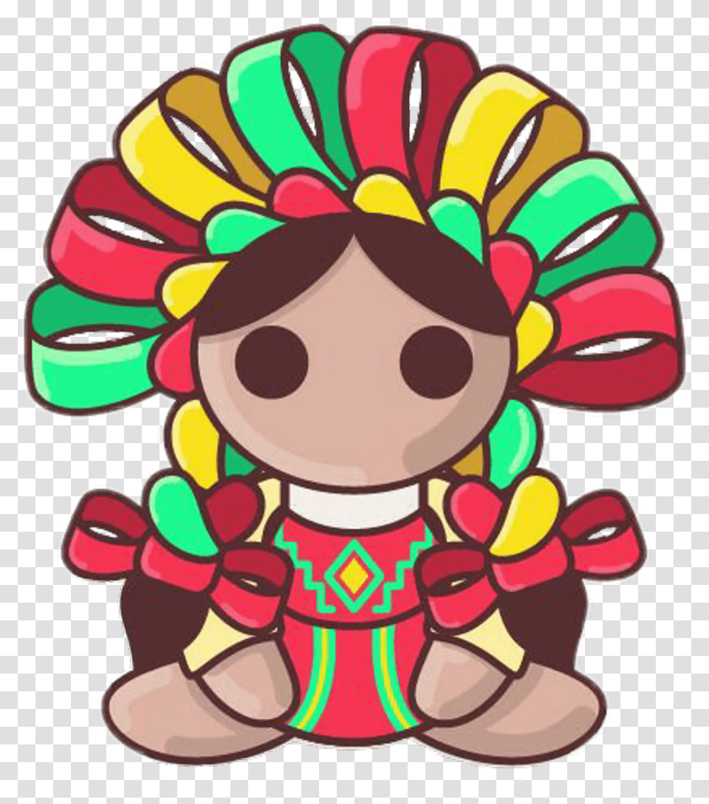 Doll Vintage Cute Mexican Travel People Color Mexican Doll, Light, Face Transparent Png