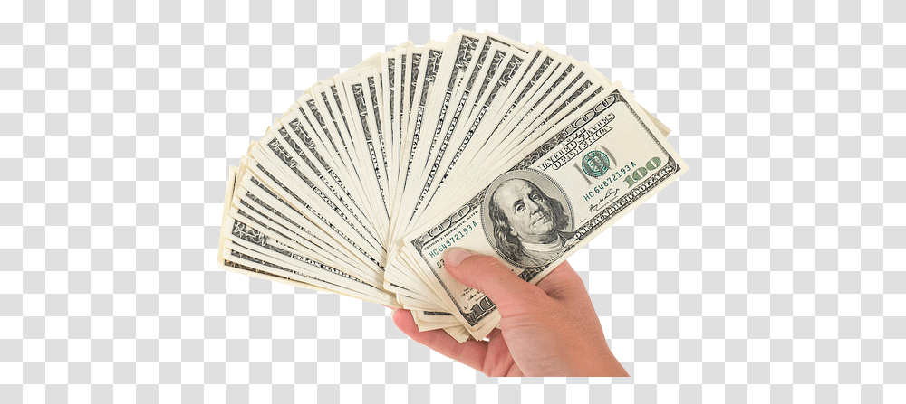 Dollar Banknotes Background Arts Money Earning, Book, Person, Human Transparent Png