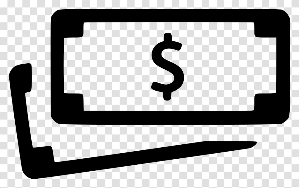 Dollar Bill Black And White Clip Art, Number, Weapon Transparent Png