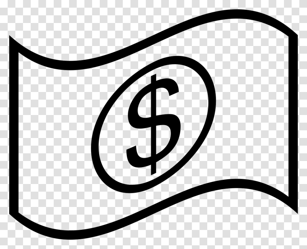 Dollar Bill Clip Art Black And White, Number, Recycling Symbol Transparent Png