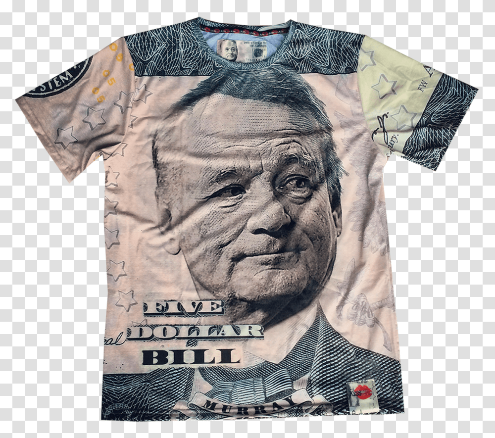 Dollar Bill Kiss Cut Amp Sew Top Illustration, Apparel, T-Shirt, Person Transparent Png