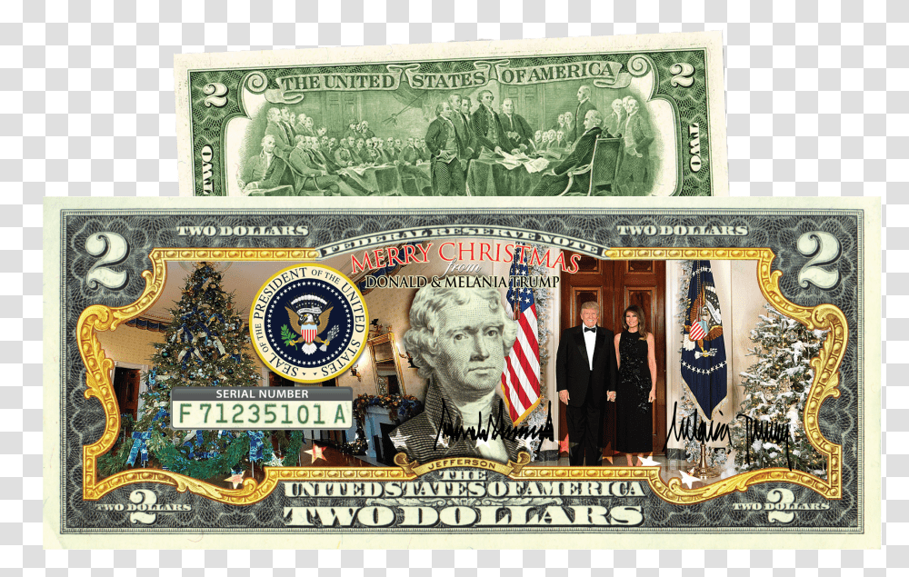 Dollar Bill Trump Christmas Transparent Png