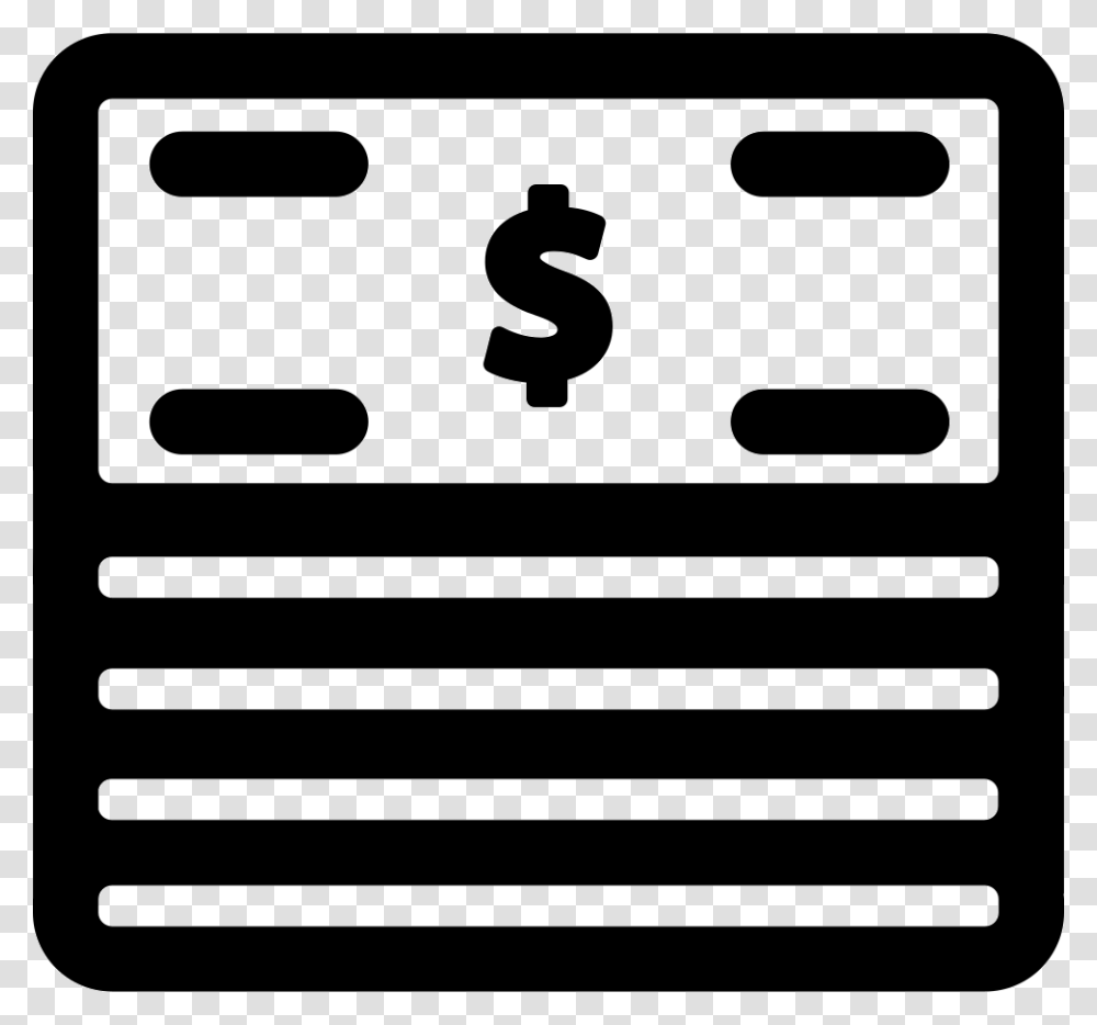 Dollar Bills Stack Icon Free Download, Number, Stencil Transparent Png