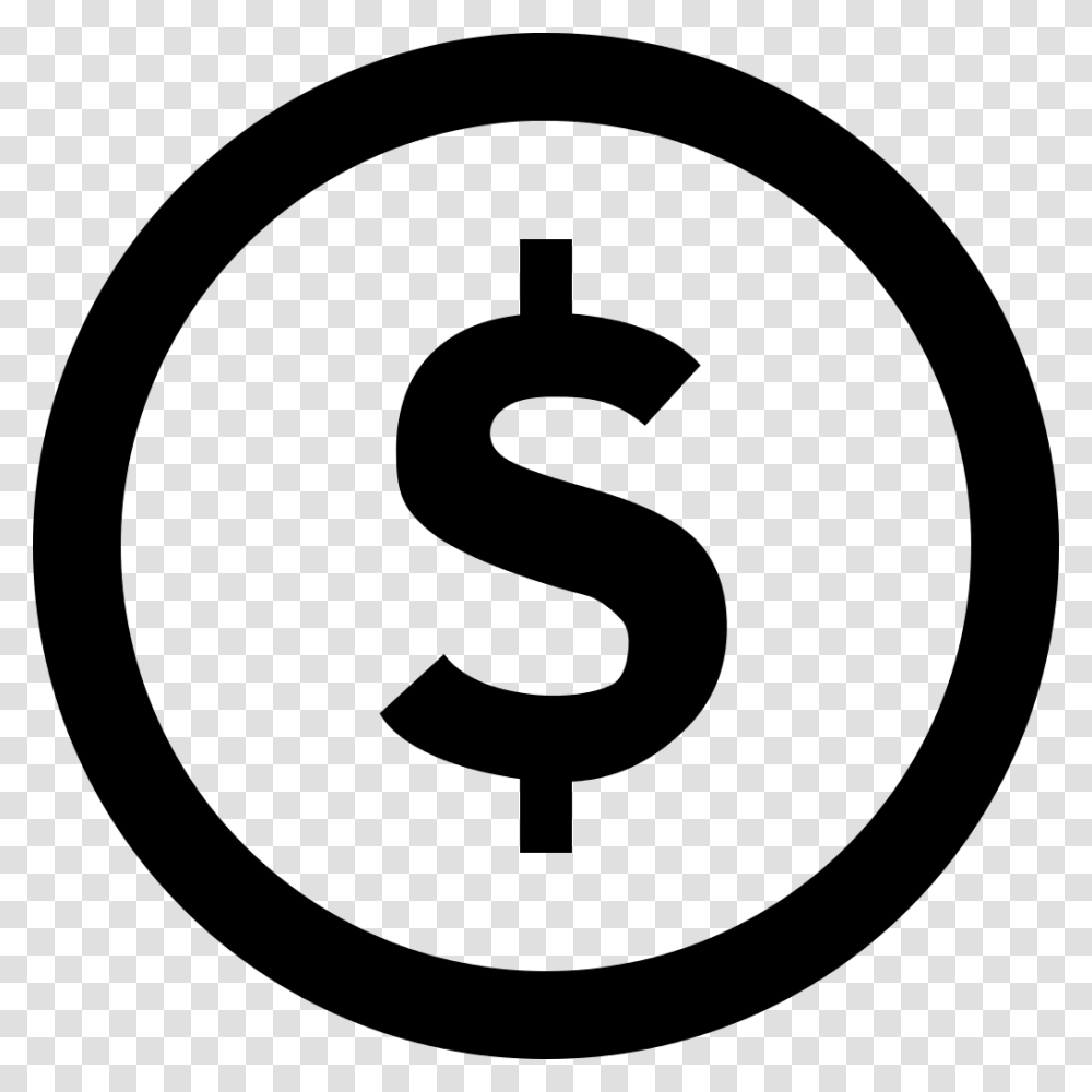 Dollar Black Circle Icon, Logo, Gray, World Of Warcraft Transparent Png