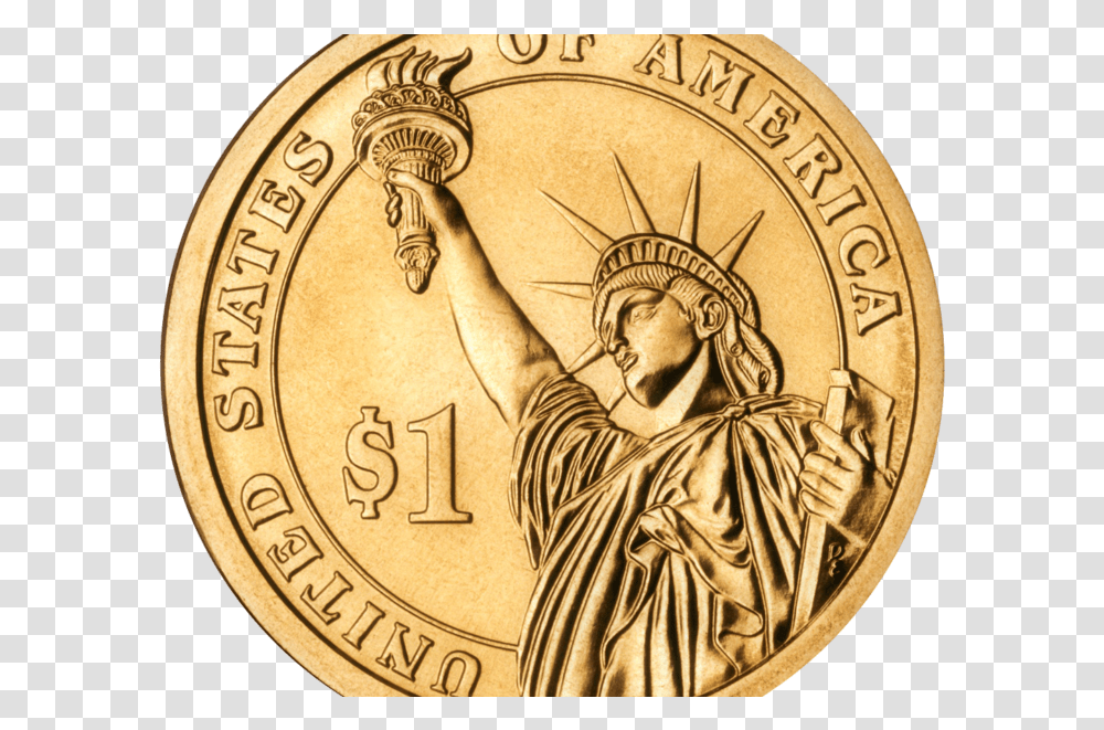 Dollar Coin Image All Usa Coins 1 Dollar Coin, Gold, Money, Person, Human Transparent Png