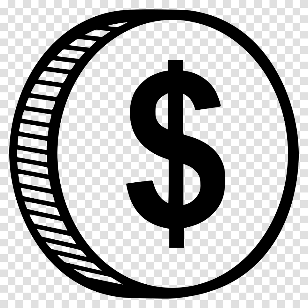 Dollar Coin Svg Icon Free Rotunda, Number, Stencil Transparent Png