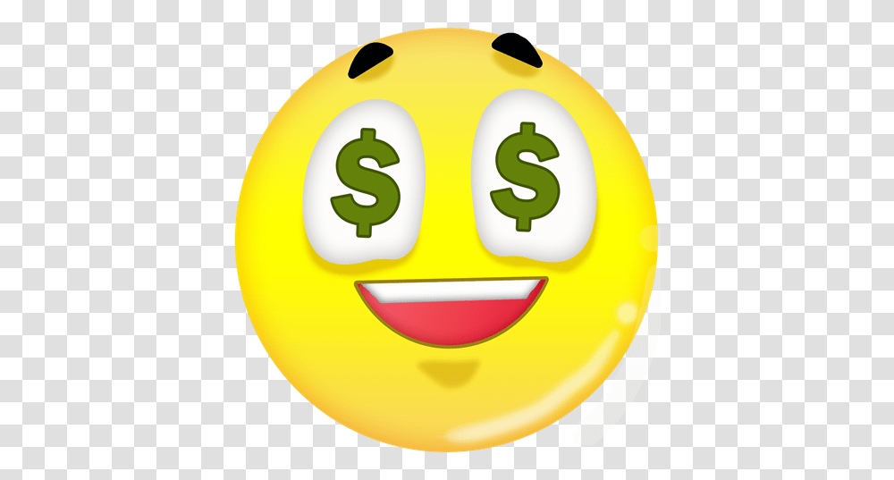 Dollar Eyes Emoji Gif, Number, Alphabet Transparent Png