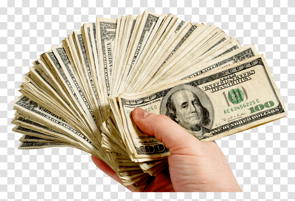 Dollar In Hand, Book, Money, Person, Human Transparent Png