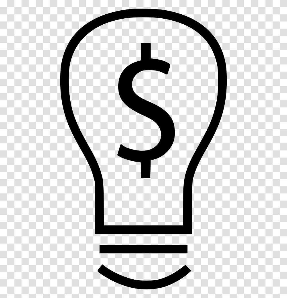 Dollar Light Bulb, Lightbulb, Stencil Transparent Png