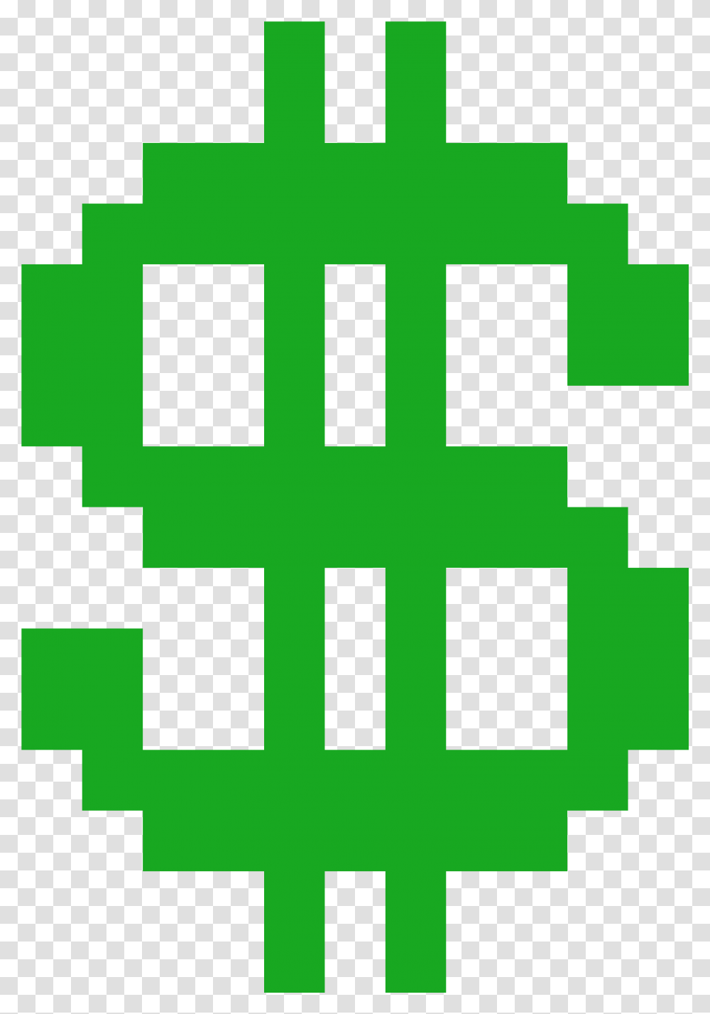 Dollar Pixel Art, First Aid, Green Transparent Png