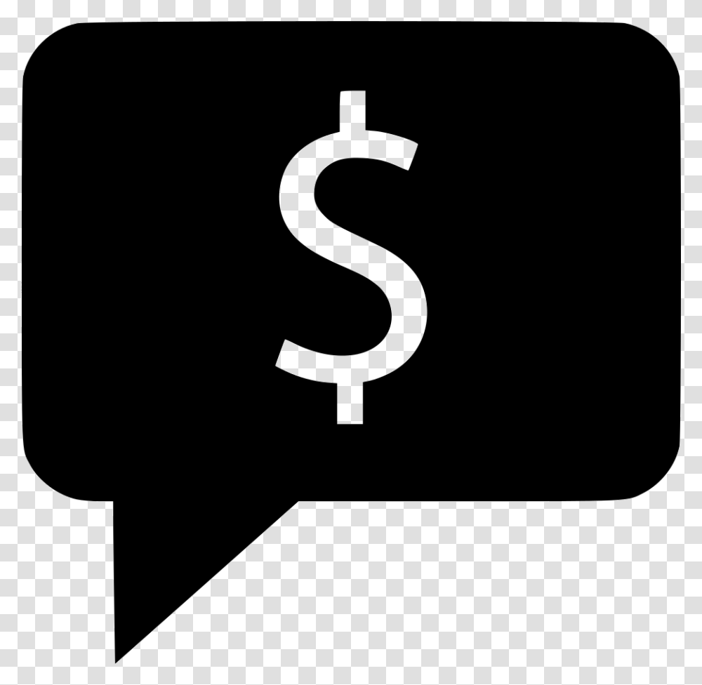 Dollar Sign Chat Bubble Comments Icon, Apparel, Face, Stencil Transparent Png